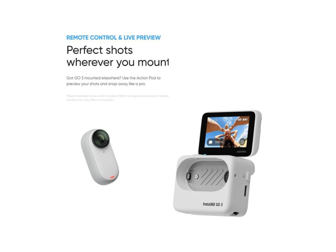 مجموعة كاميرا الحركة Insta360 Go 3 بسعة 64 جيجابايت مجموعة كاميرا الحركة Insta360 Go 3 بسعة 64 جيجابايت